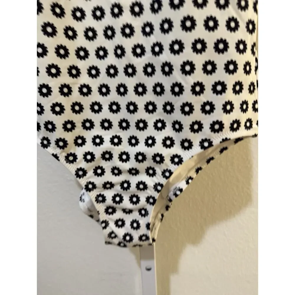Tory Burch Tank One Piece Swimsuit Tory Black White Geometric Sz S